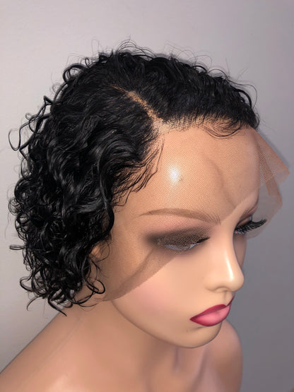'Ms. Mary' Curly Pixie Lace Front Wig